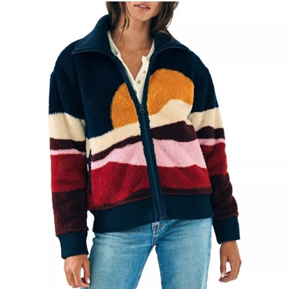 Faherty Jackets & Blazers - Faherty Women's High Pile‎ Fleece Mountain Sunrise Full Zip Jacket Size XS NWT